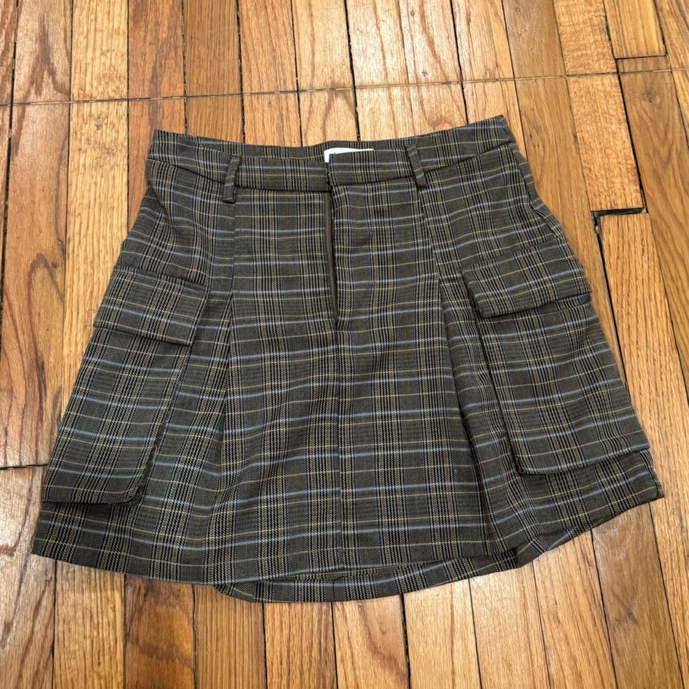 Heartloom Brown Plaid Skirt